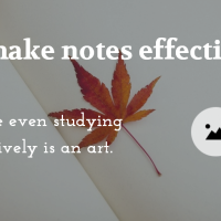 The Art of Making NOTES Effectively